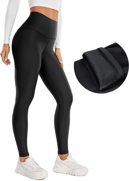 NEW Thermal Fleece Lined Leggings with Pockets for Women High