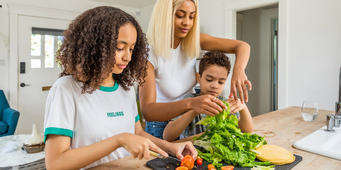 family making dinner together dinner debate