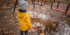 little kid wet playground