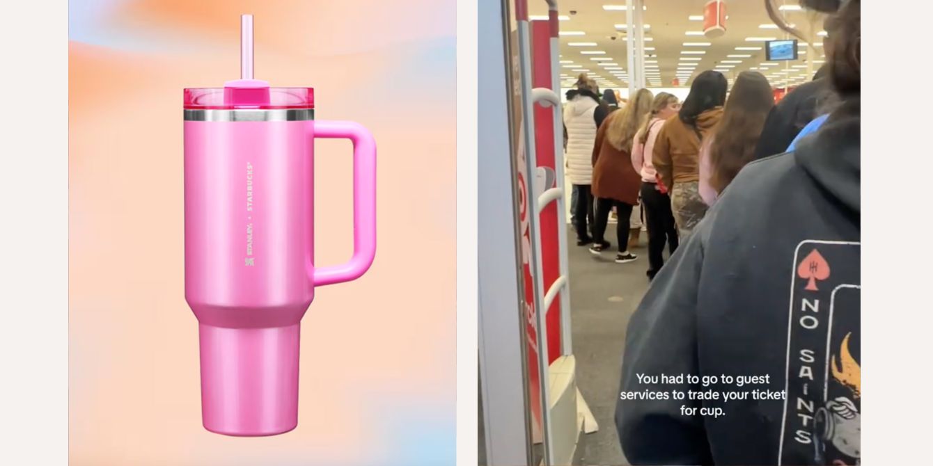 Starbucks pink Stanley cups: Shoppers line up at Targets at 3 a.m.