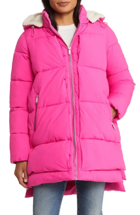 Sam Edelman Puffer Coat with Removable Trim