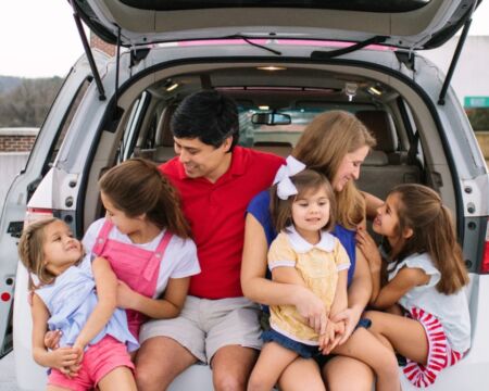 Family Of 6 Getting Ready For A Trip