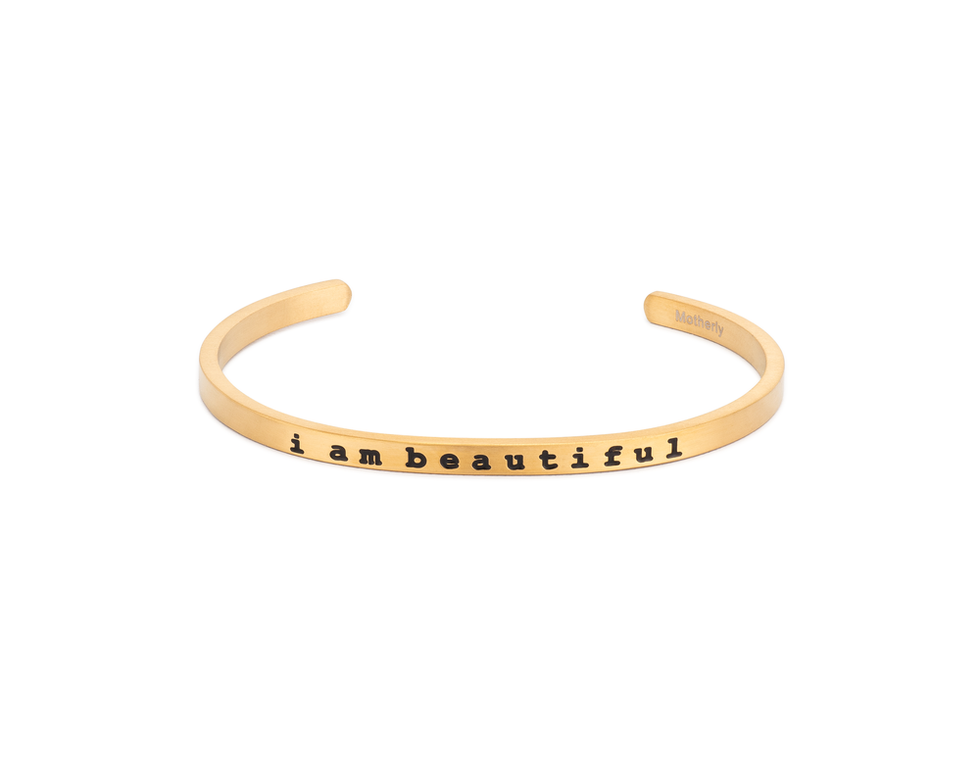 Motherly "I Am Beautiful" cuff bracelet - kid + teen