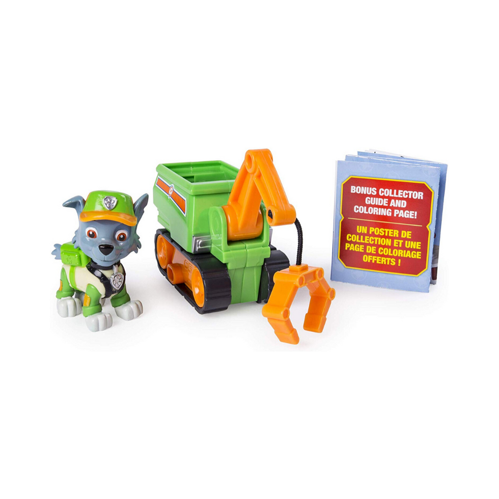 PAW Patrol Ultimate Rescue Rocky's Mini Crane Cart with Collectible Figure, Ages 3 and                     Up