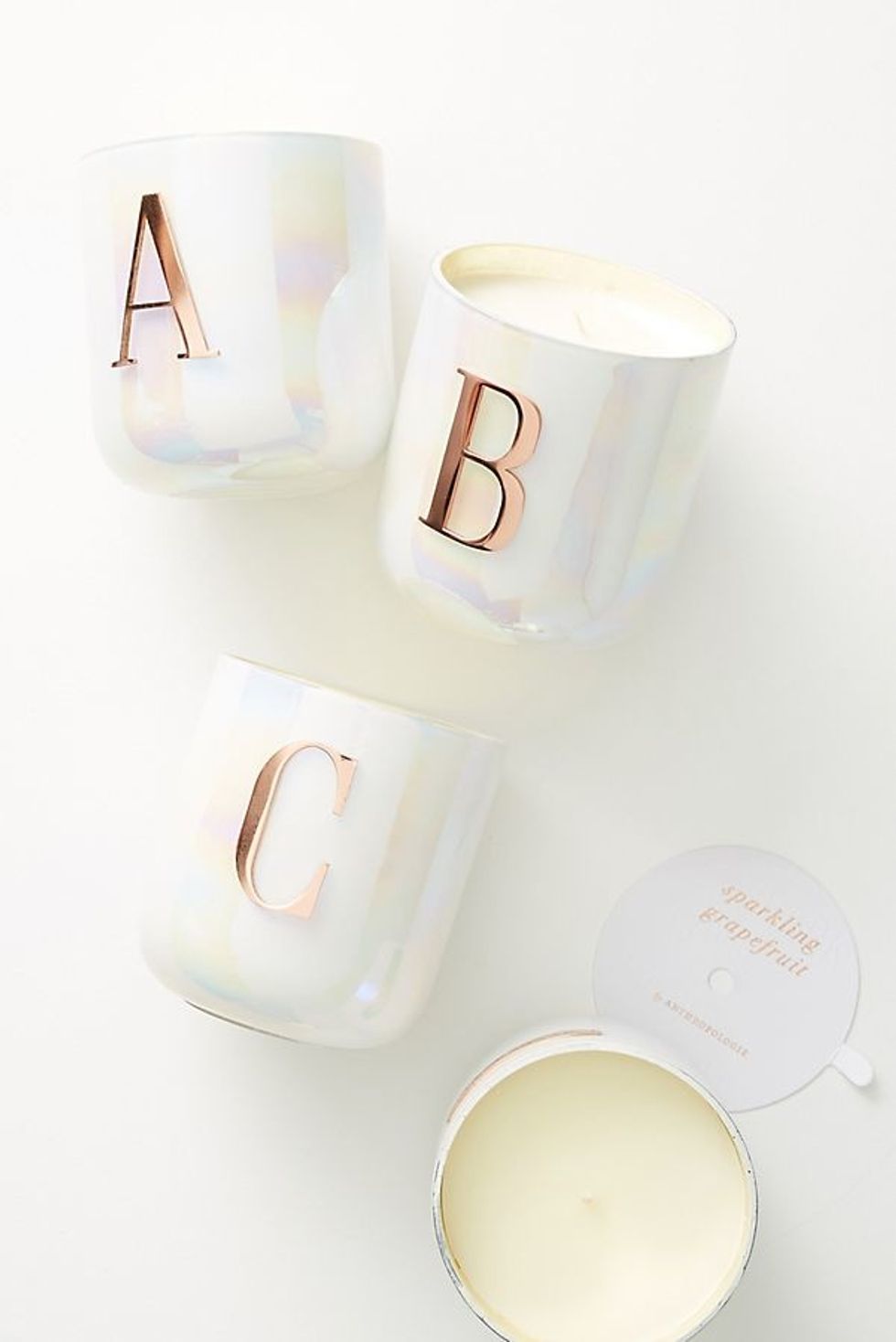 Anthropologie monogram candle