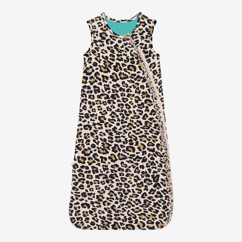 Posh Peanut lana leopard ruffled sleep bag