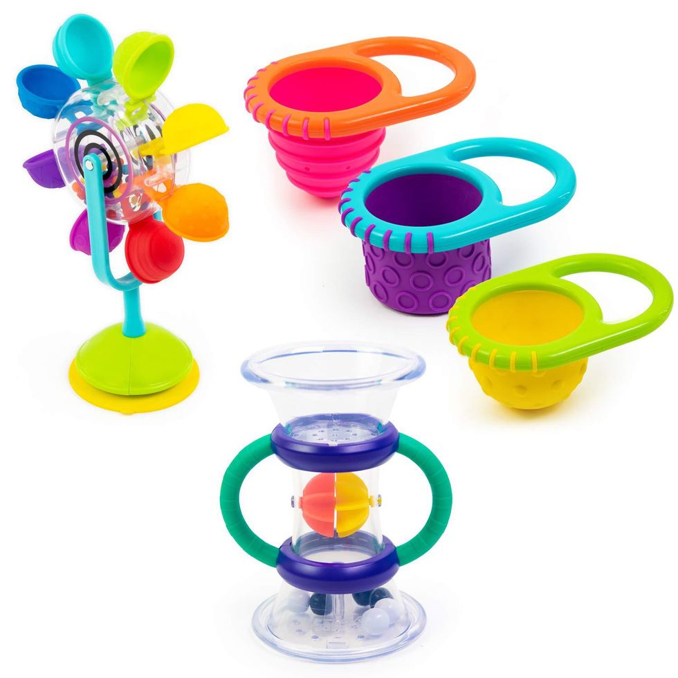 Sassy whirling wheel waterfall, double dip funnel and flex n' fill cups set