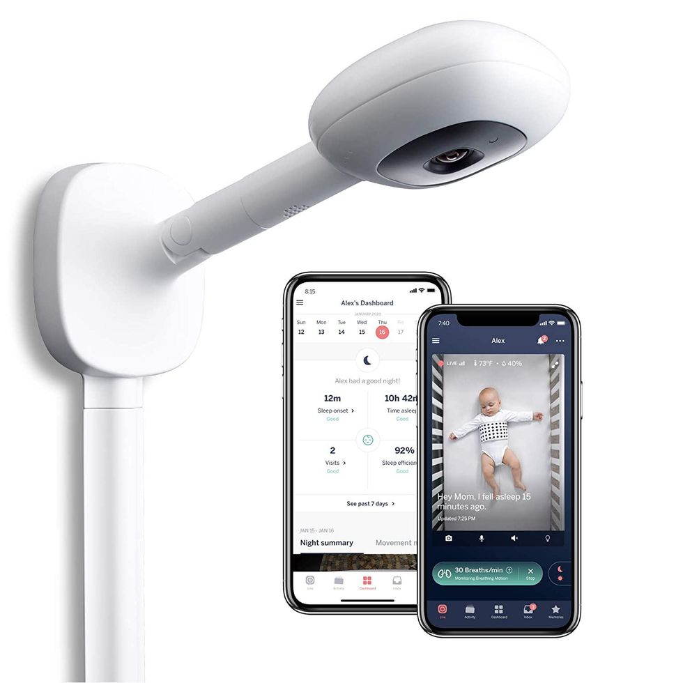 Nanit Plus smart baby monitor and wall mount