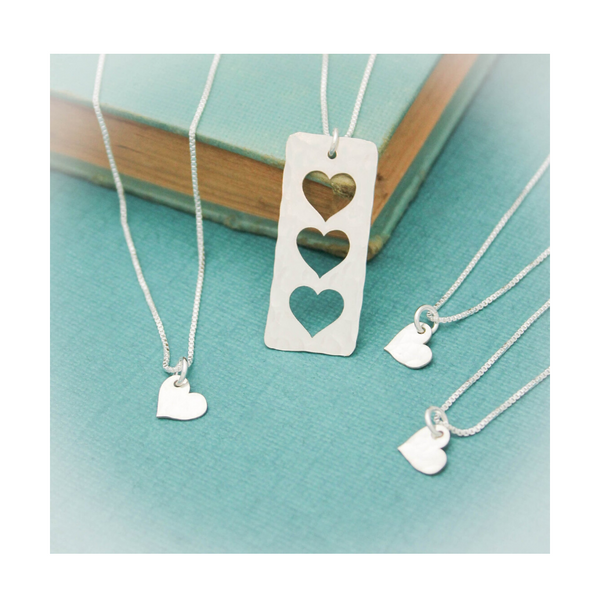 Heart Personalized Necklace Set