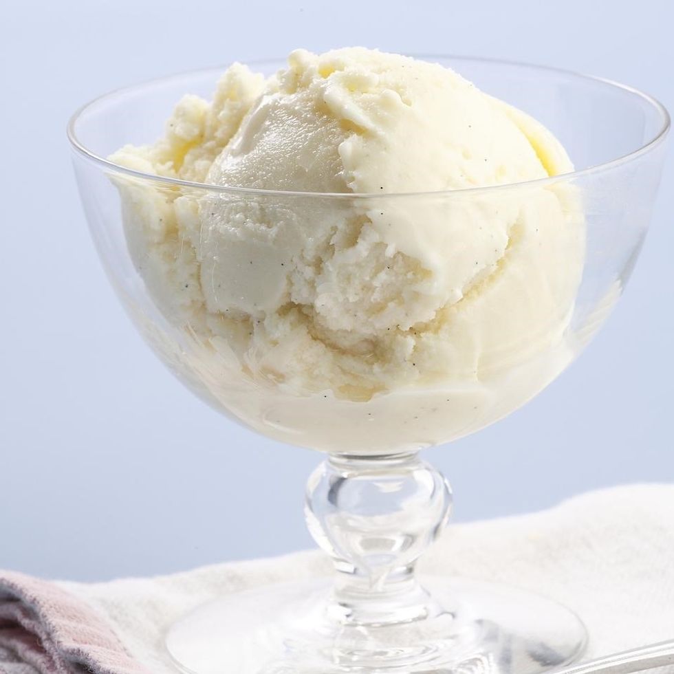 Homemade vanilla ice cream