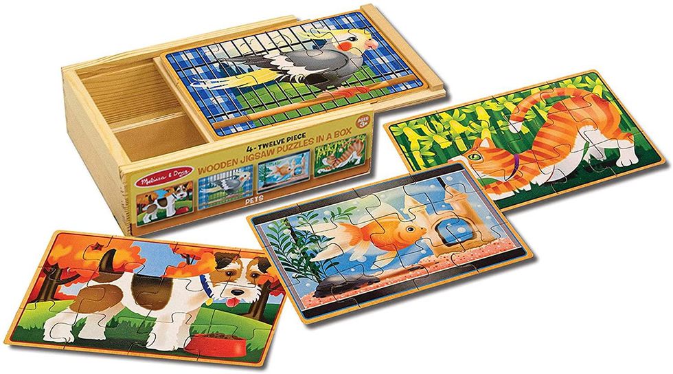Melissa & Doug four 12-piece wooden puzzles