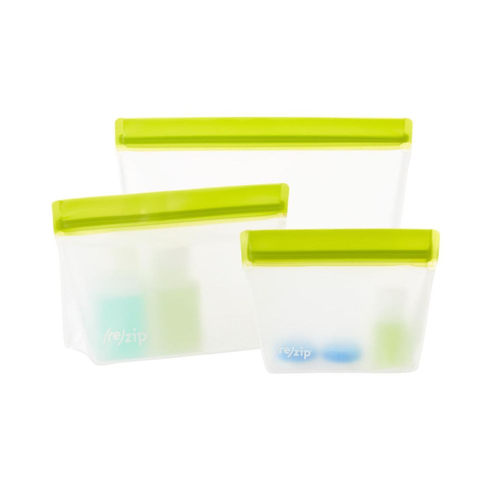 Green Re-Zip Reusable Storage Bags