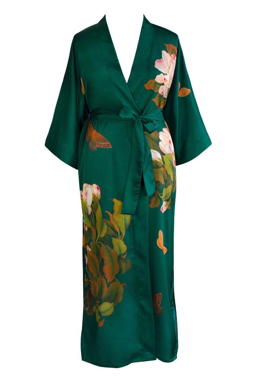 Kim + Ono long charmeuse kimono robe