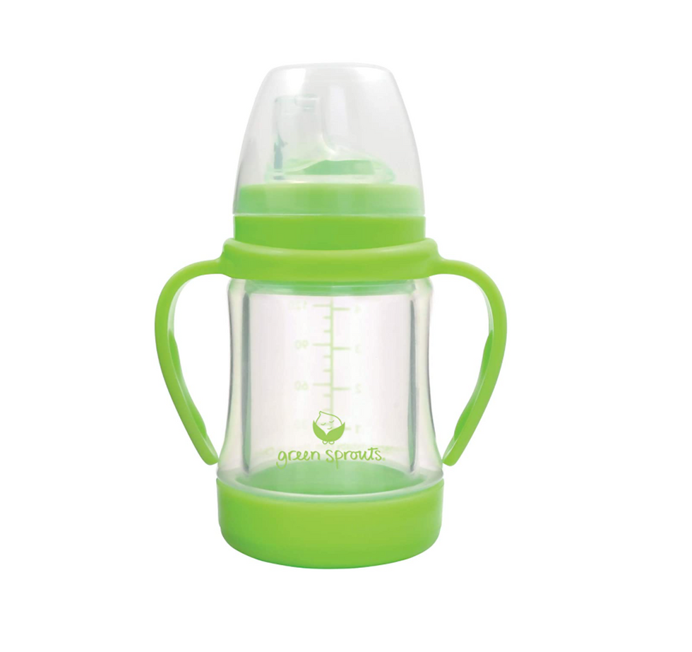 green sprouts Sip & Straw Cup made from Glass | Safer from the inside out | Liquids only touch silicone & glass, Straw supports healthy oral development
