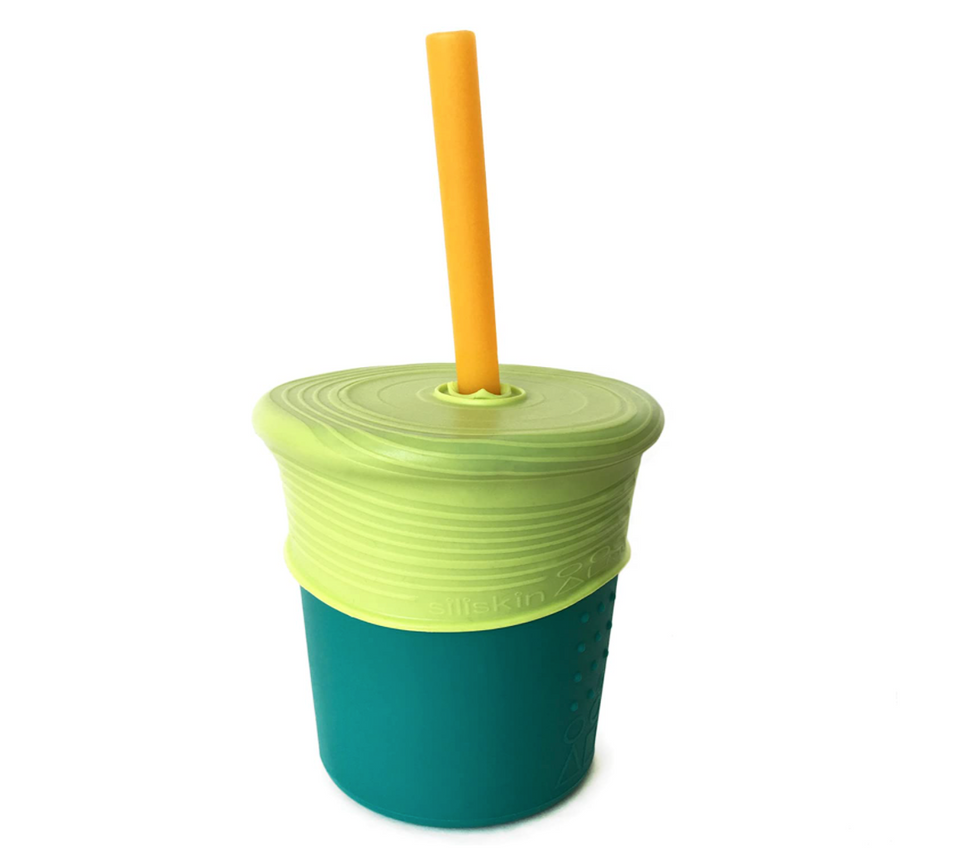 Silicone Straw Cup - Teal