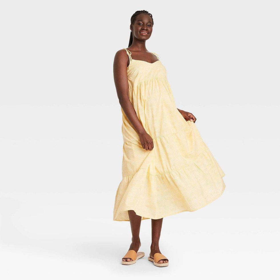 The-Nines-by-HATCH-Sleeveless-Tiered-Maternity-Dress