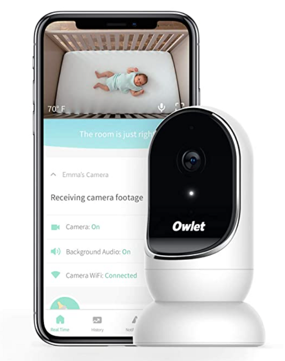 Owlet Cam Smart Baby Monitor - Secure, Encrypted HD Video from Anywhere, with Sound      & Motion Notifications (New)