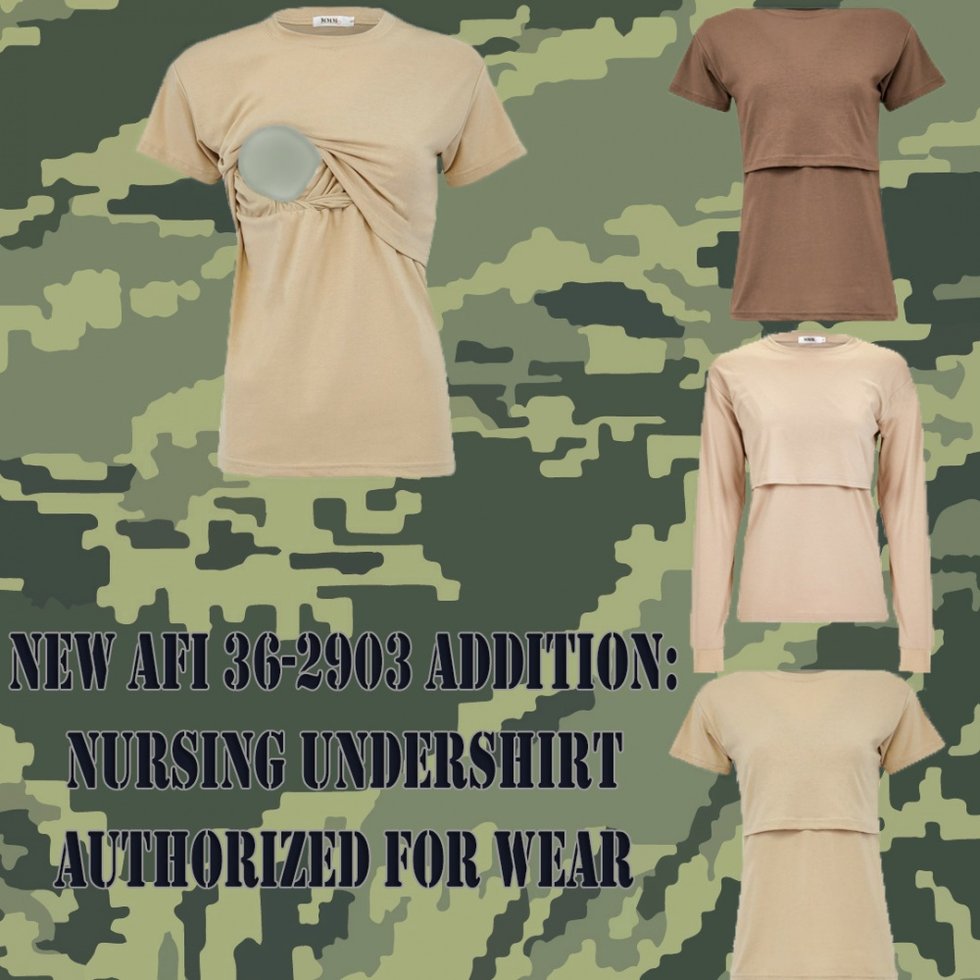 breastfeeding moms can now wear nursing friendly tees in the air force 0 Motherly