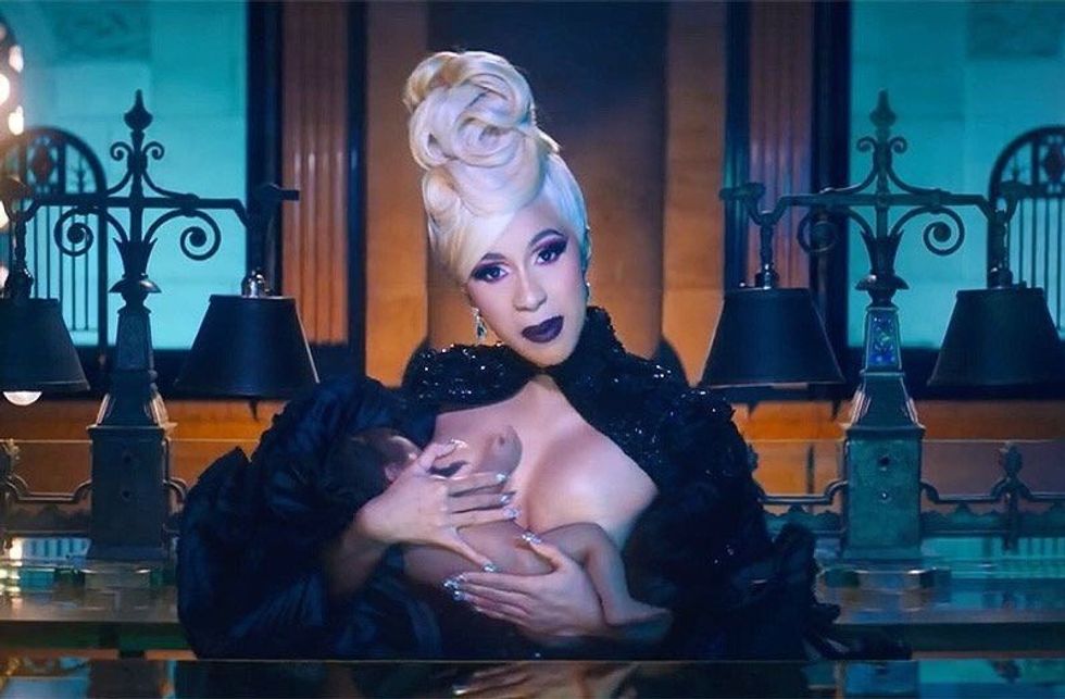 cardi b breastfeeding in her video is a great way to end 2018 0 Motherly