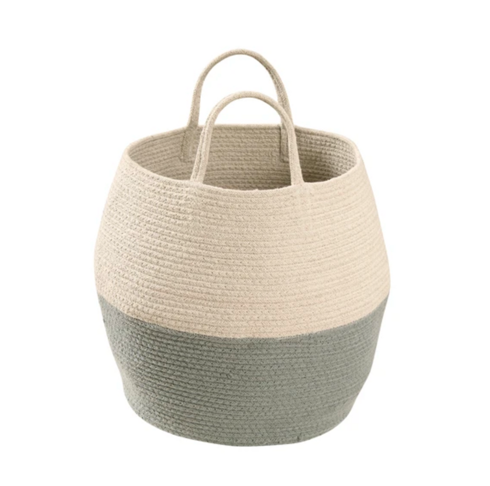 LORENA CANALS Basket Zoco Vintage Blue-Natural