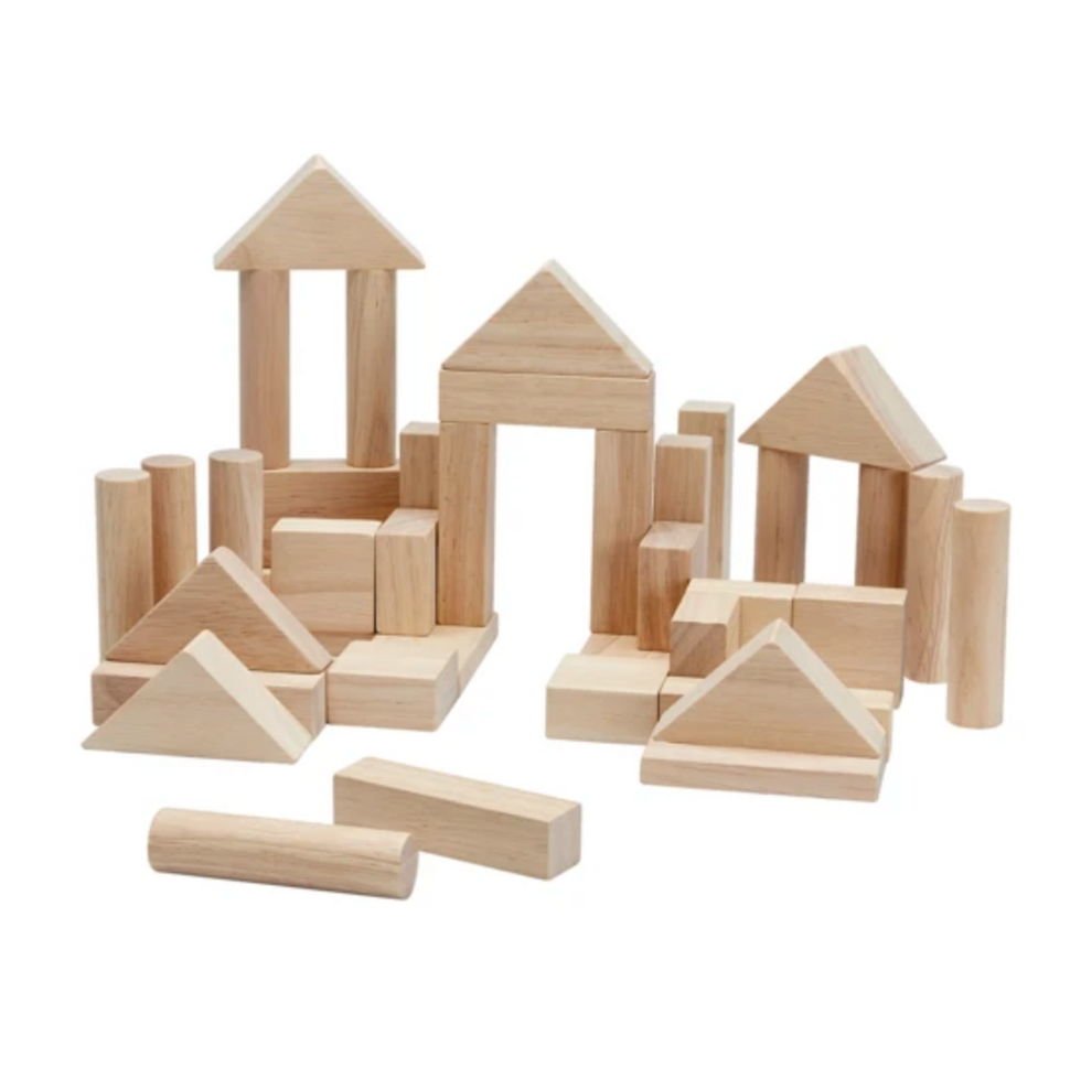 PLAN TOYS Natural Wooden Block Set