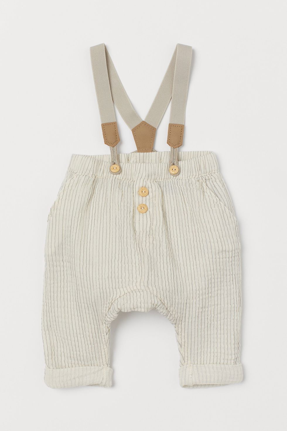 kids cotton pants with suspenders