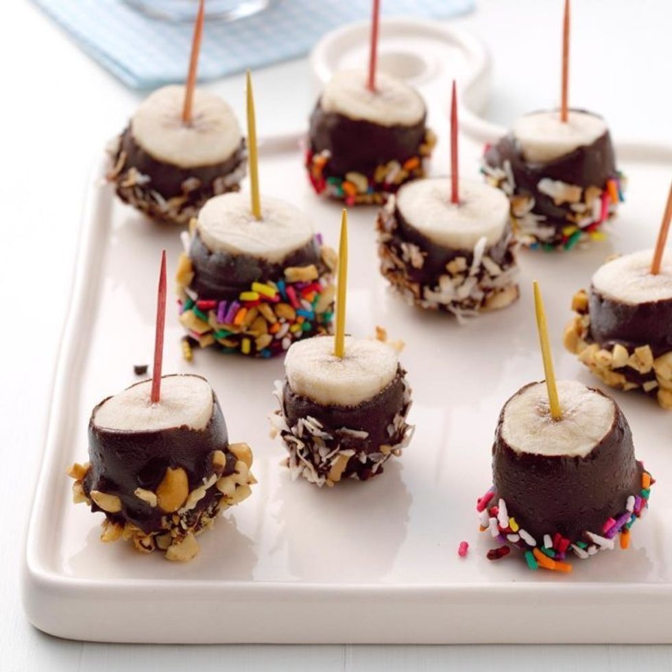 Frozen chocolate monkey treats