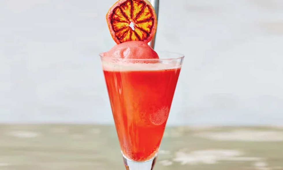 champagne ice cream float