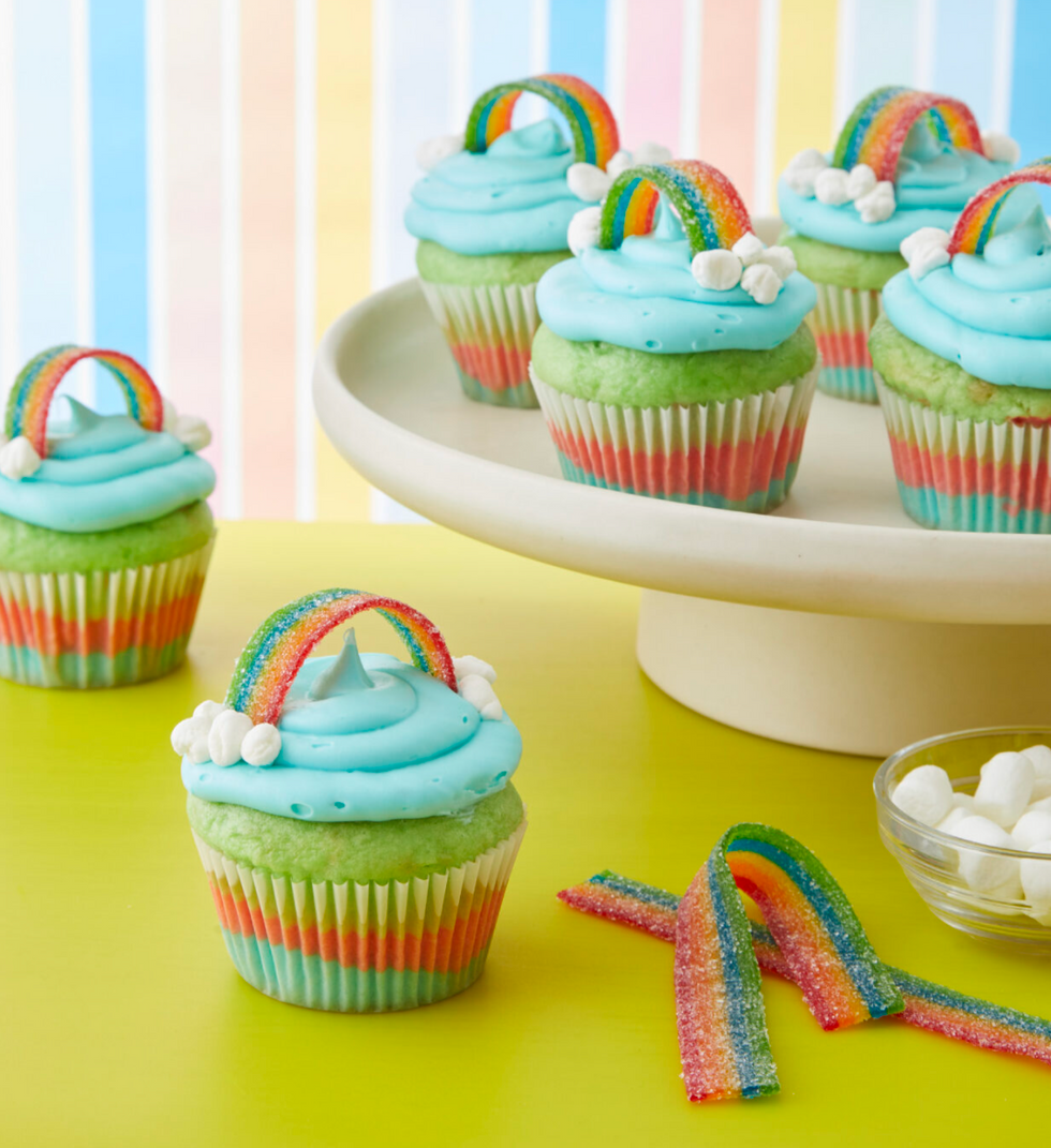 Rainbows in the Clouds Cupcakes