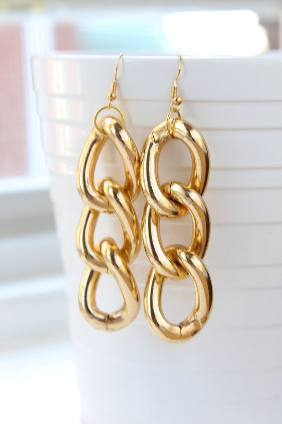 Gold Plated Chain Link Earrings