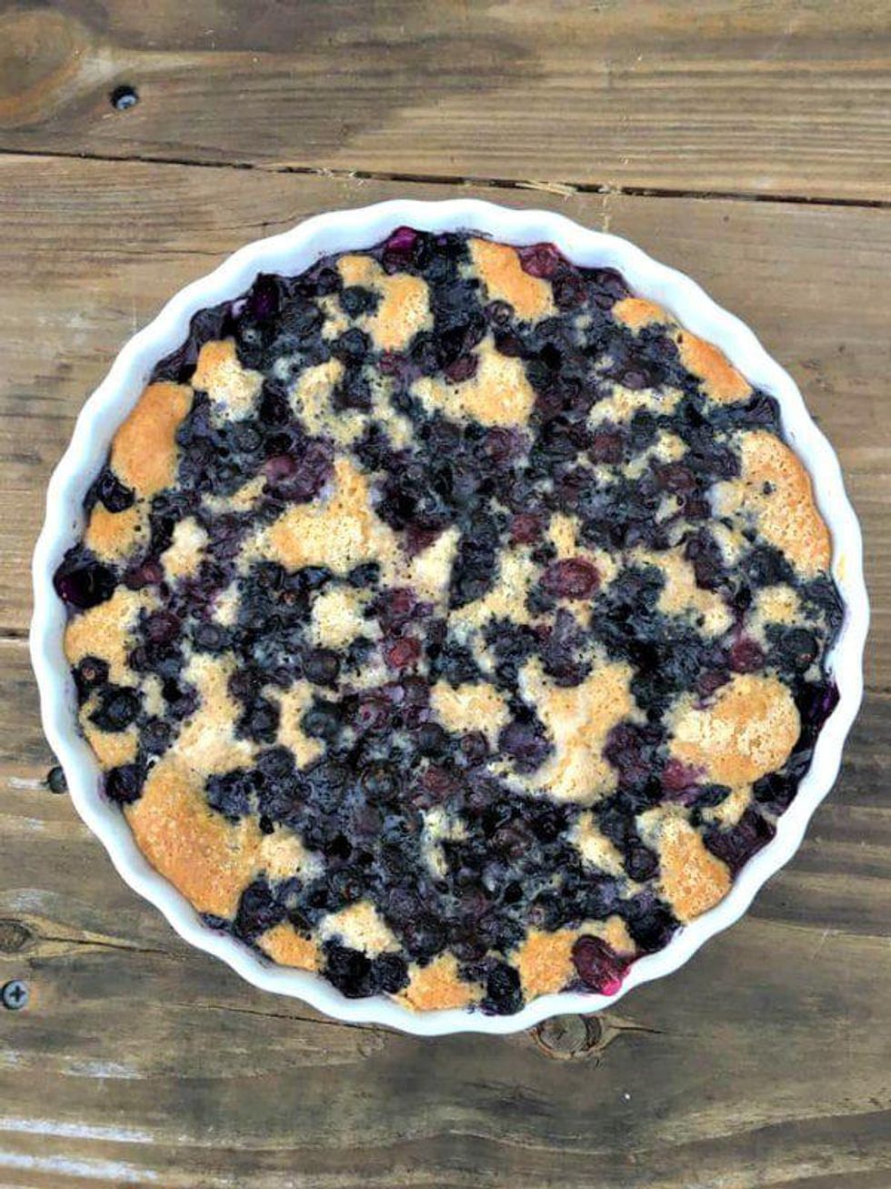 Easy cobbler with frozen fruit