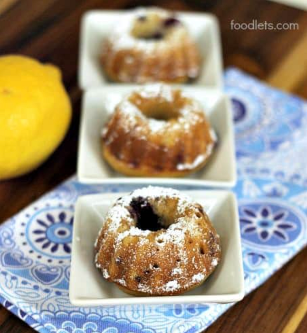 Frozen fruit bundt cakes