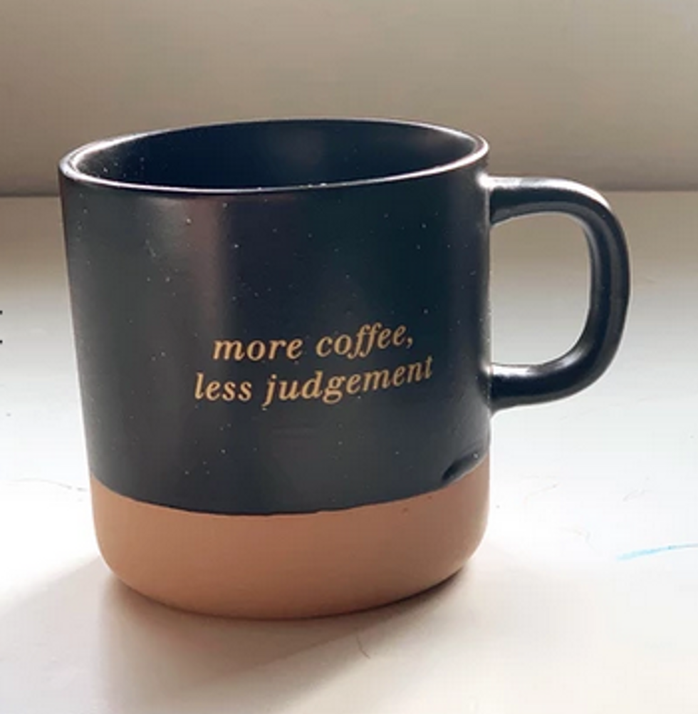 More Coffee, Less Judgement ceramic mug