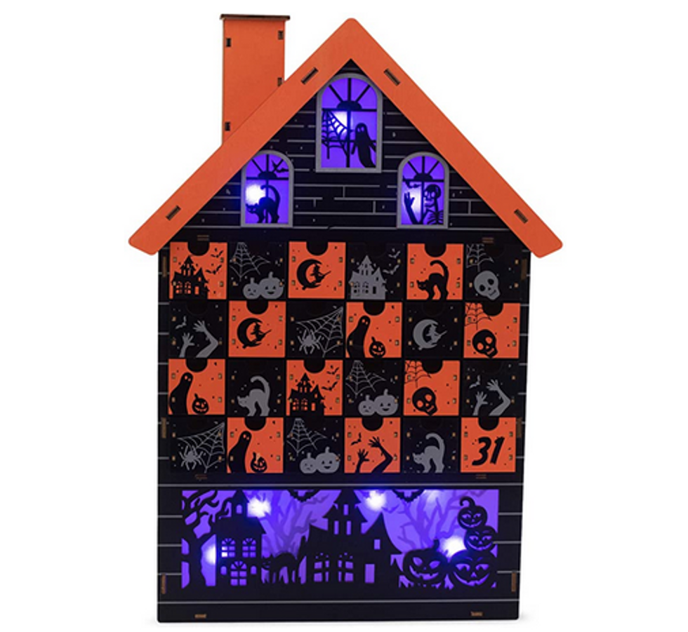 Roman Halloween countdown haunted house calendar