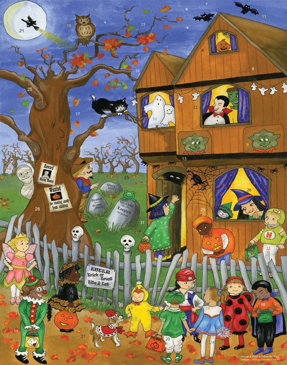 Vermont Christmas Company trick or treat countdown calendar