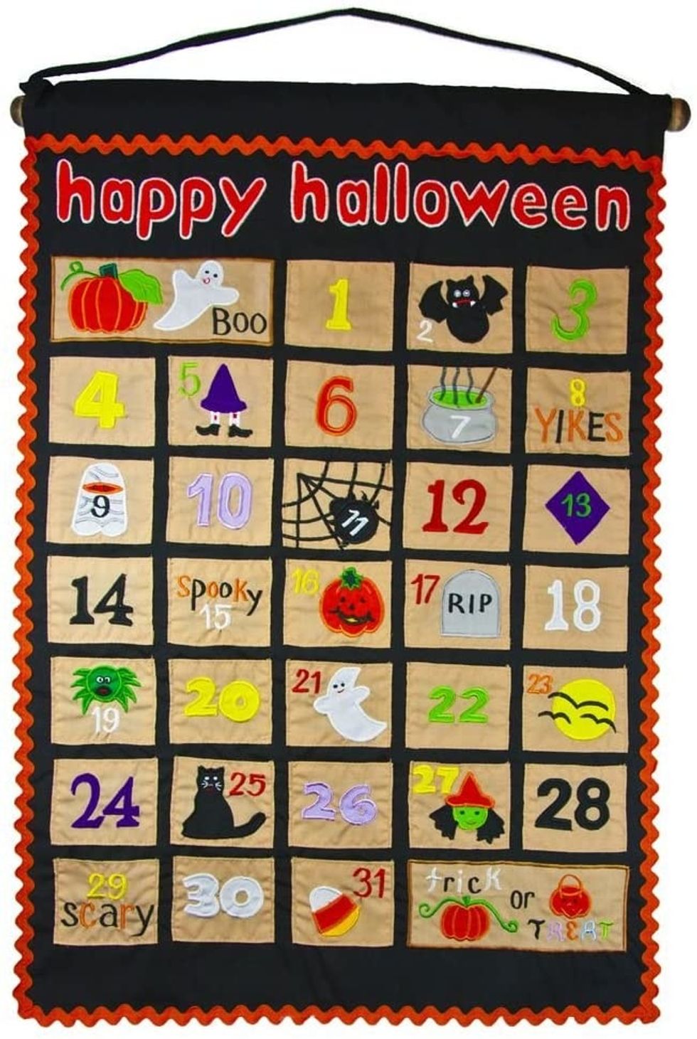 My growing season Halloween countdown calendar