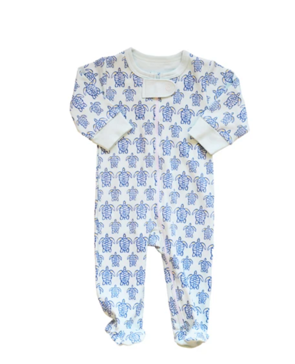 PINEAPPLE SUNSHINE Blue Sea Turtle Footie