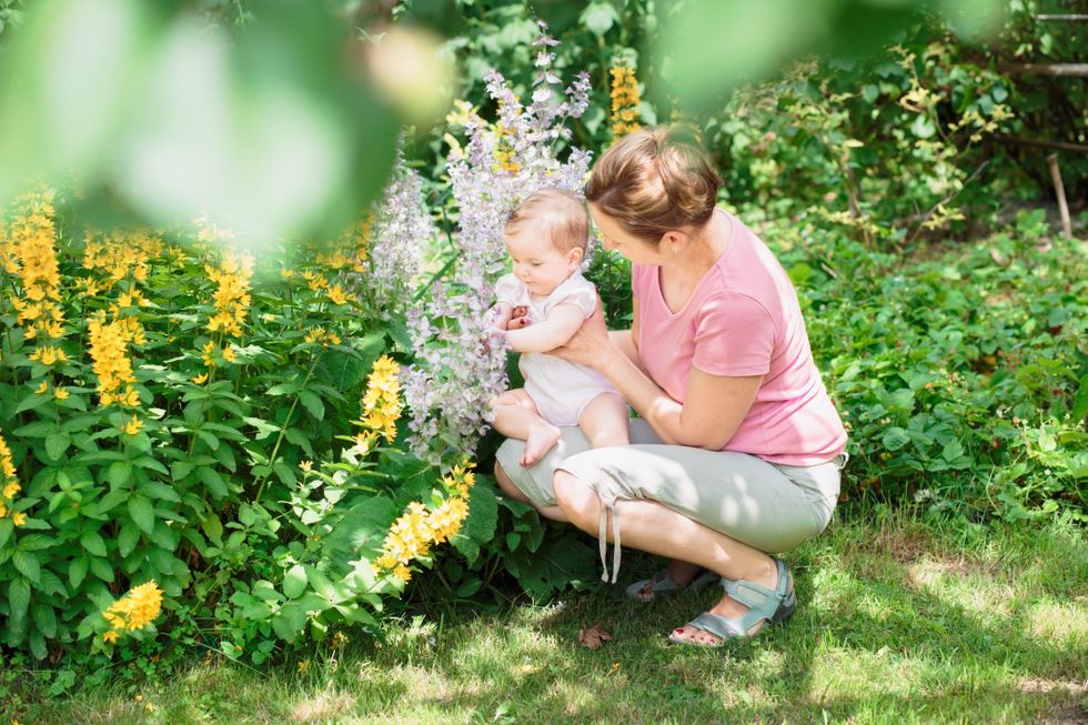 woman in garden