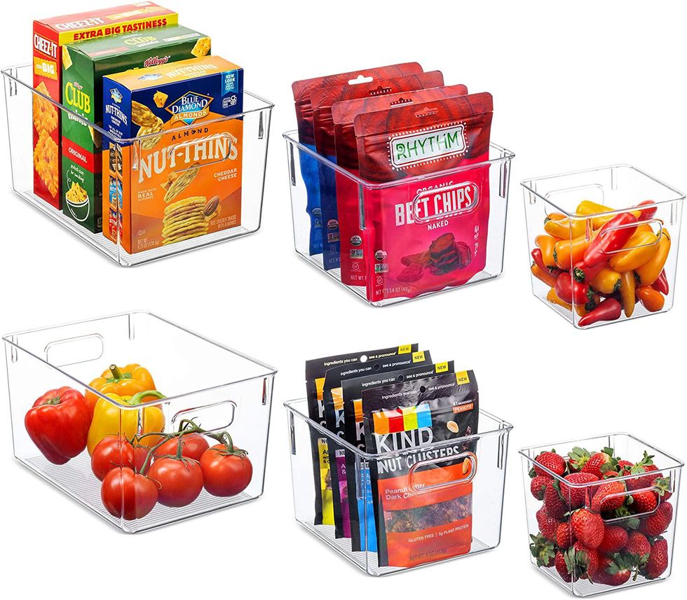 Seseno Clear Pantry Organizer Bins
