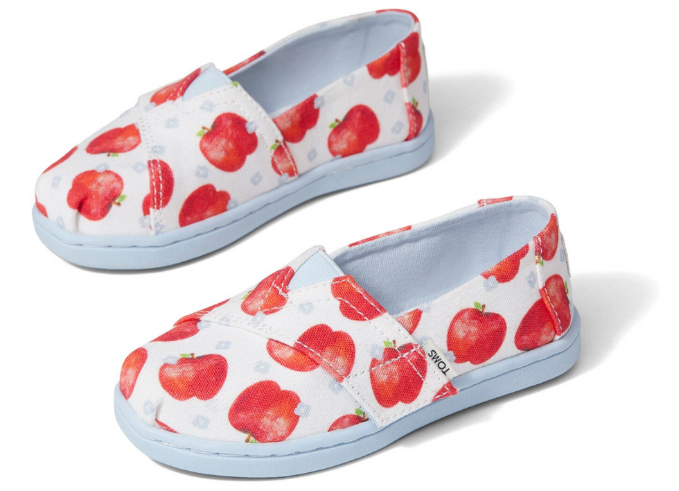 TOMS Once Upon A Farm Apple Print Tiny TOMS Classics