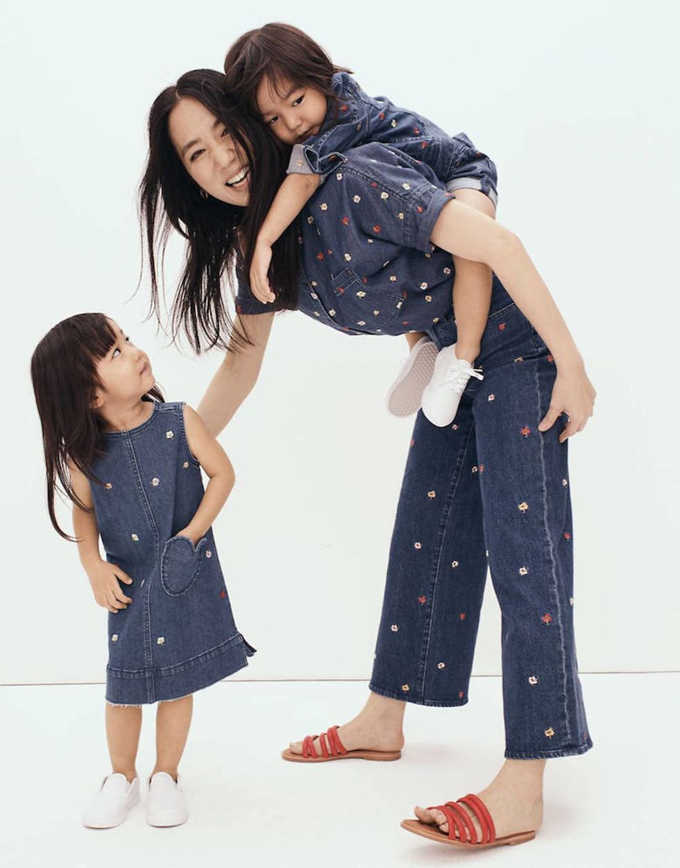 mommy and me matching denim set