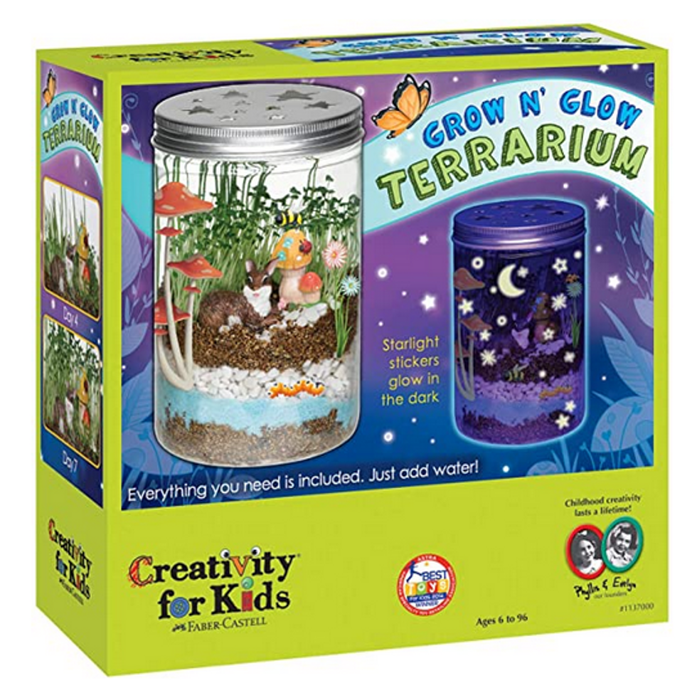 Creativity for kids grow and glow terrarium