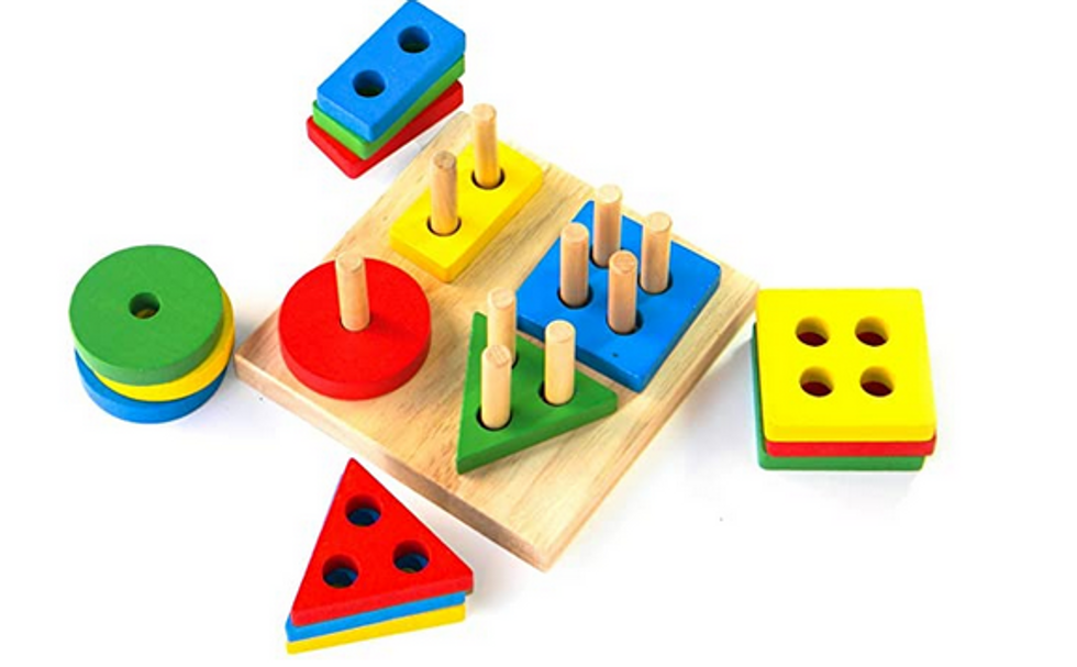 Boxiki kids stacking toys + shape sorting board