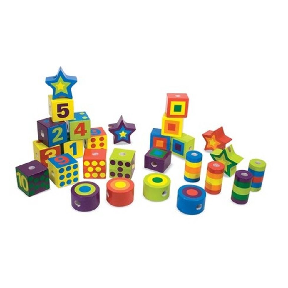 Melissa & Doug wooden lacing beads