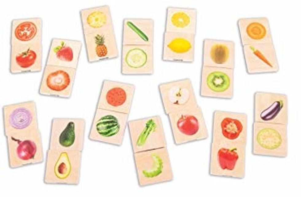 TickiT Wooden Fruit + Vegetable Match