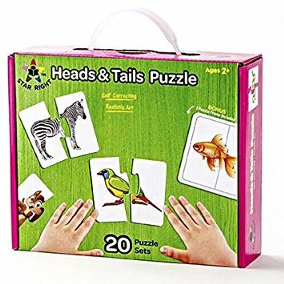 Star Right heads + tails animal match puzzle