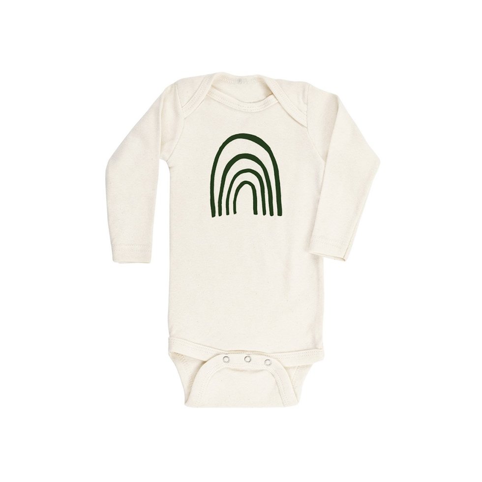 Tenth & Pine organic long sleeve body suit rainbow