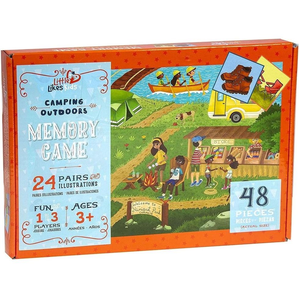 Little Likes Kids camping outdoors memory game