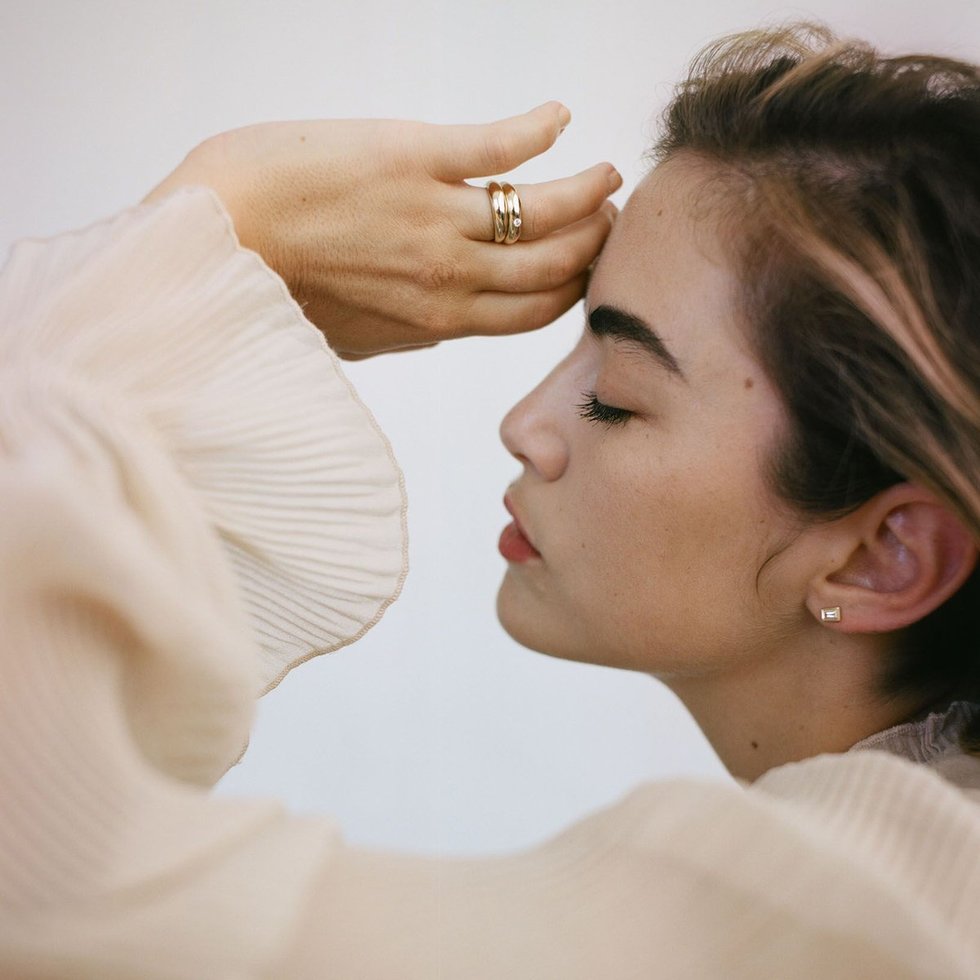 Kinn Studio gold dome ring