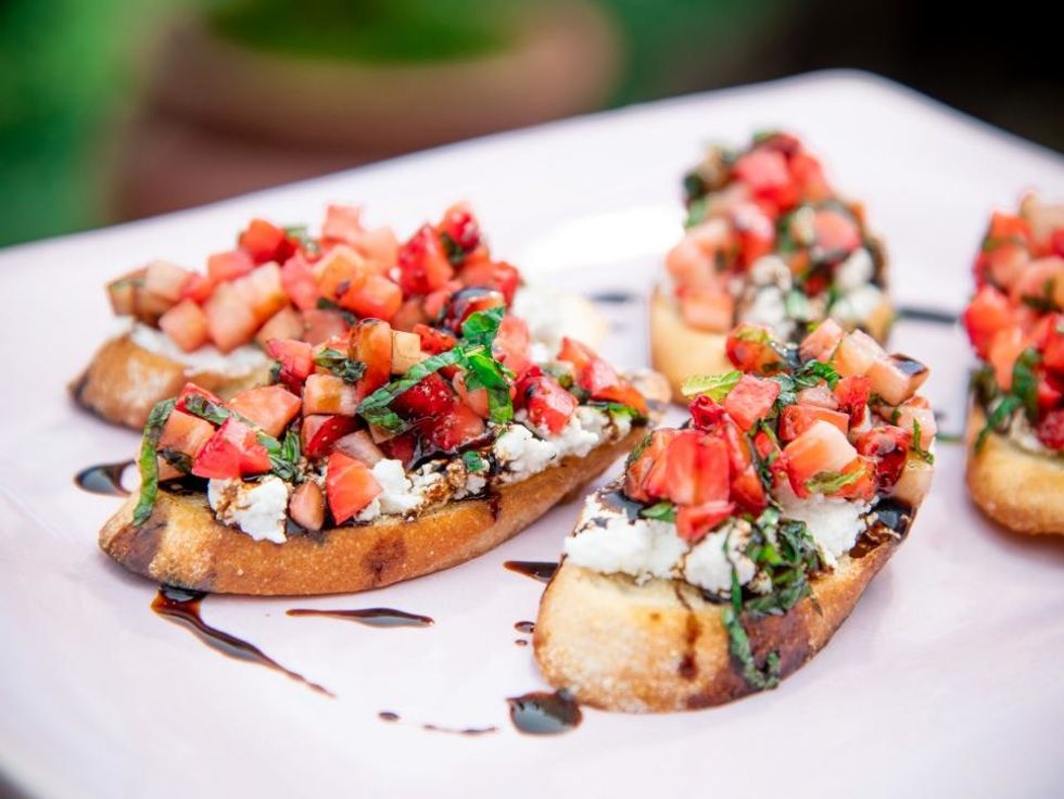 Strawberry ricotta bruschetta